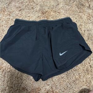 Nike Black Running Shorts with Silver Logo